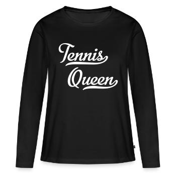 Tennis Queen - Women's Premium Organic Long Sleeve Shirt - black - Front - Julia (174cm)