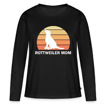 Dog Hund - Frauen Premium Bio Langarmshirt - Schwarz - Vorne - Julia (174cm)