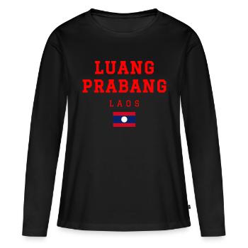 Luang Prabang Laos - Frauen Premium Bio Langarmshirt - Schwarz - Vorne - Julia (174cm)