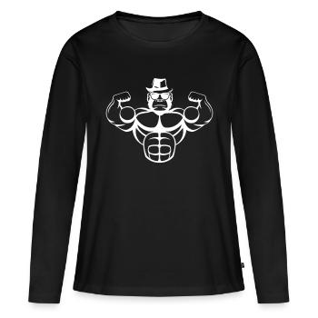 strong gorilla - Frauen Premium Bio Langarmshirt - Schwarz - Vorne - Julia (174cm)