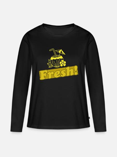 Fresh! 4.0 - Frauen Premium Bio Langarmshirt - Schwarz
