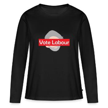 Vote Labor / Jeremy Corbyn - T-shirt manches longues Premium bio Femme - noir - Devant - Julia (174cm)