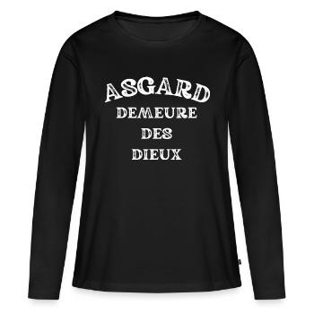 ASGARD DEMEURE DES DIEUX - T-shirt manches longues Premium bio Femme - noir - Devant - Julia (174cm)