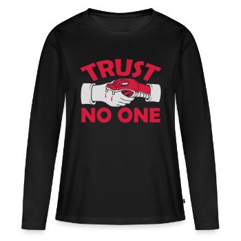 ne faites confiance à personne pour ne citer - T-shirt manches longues Premium bio Femme - noir - Devant - Julia (174cm)