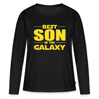 Bester Sohn in der Galaxis - Frauen Premium Bio Langarmshirt - Schwarz - Vorne - Julia (174cm)