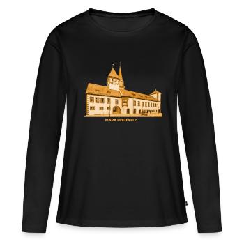 Hôtel de ville de Marktredwitz Haute-Franconie Bavière - T-shirt manches longues Premium bio Femme - noir - Devant - Julia (174cm)