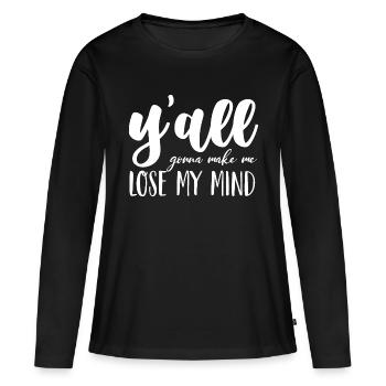 Tu vas me faire perdre la tête drôle - T-shirt manches longues Premium bio Femme - noir - Devant - Julia (174cm)
