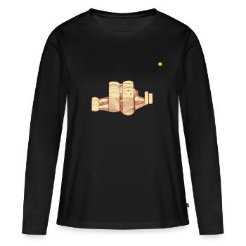 CHATEAU D'ANGERS - T-shirt manches longues Premium bio Femme - noir - Devant - Julia (174cm)