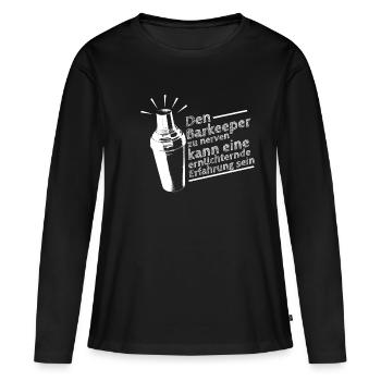 Barkeeper nerven - Frauen Premium Bio Langarmshirt - Schwarz - Vorne - Julia (174cm)