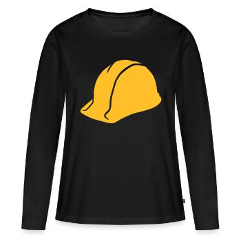 Casque - T-shirt manches longues Premium bio Femme - noir - Devant - Julia (174cm)