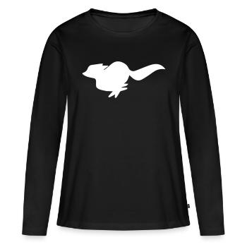 fuchs - Frauen Premium Bio Langarmshirt - Schwarz - Vorne - Julia (174cm)