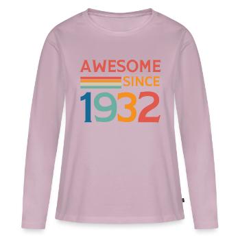 Awesome since 1932 - Women's Premium Organic Long Sleeve Shirt - dusky pink - Front - Julia (174cm)