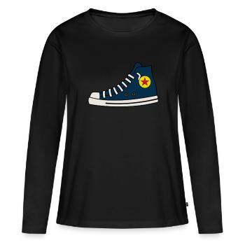 chaussure - T-shirt manches longues Premium bio Femme - noir - Devant - Julia (174cm)