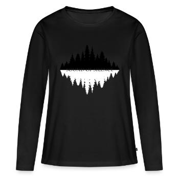 SON DE SILENCE - T-shirt manches longues Premium bio Femme - noir - Devant - Julia (174cm)