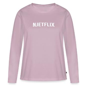 Njetflix - Women's Premium Organic Long Sleeve Shirt - dusky pink - Front - Julia (174cm)