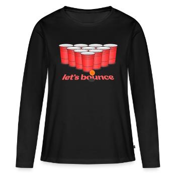 Bière Pong bouncer - T-shirt manches longues Premium bio Femme - noir - Devant - Julia (174cm)