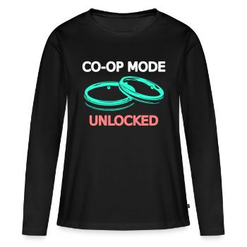 Ehe Hochzeit Ehefrau Ehemann Multiplayer Koop - Frauen Premium Bio Langarmshirt - Schwarz - Vorne - Julia (174cm)