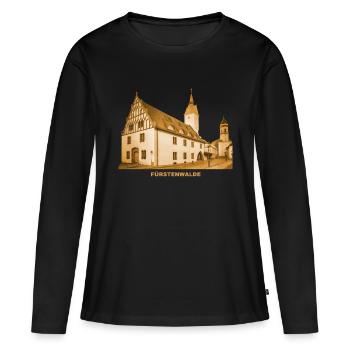 Cathédrale de Fürstenwalde St. Marien Spree Brandenburg - T-shirt manches longues Premium bio Femme - noir - Devant - Julia (174cm)