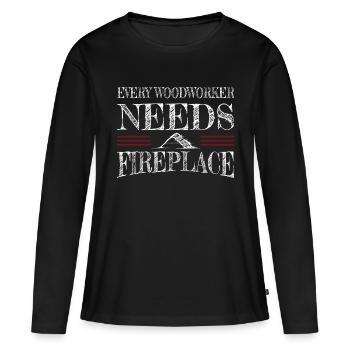 Jackhammer Lets Play Carpenter Tshirts Statement - Women's Premium Organic Long Sleeve Shirt - black - Front - Julia (174cm)
