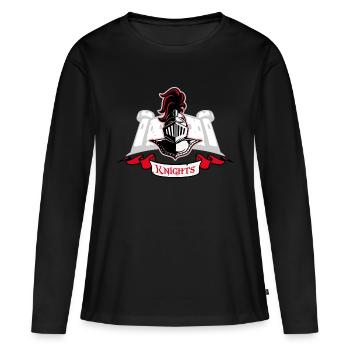 Ritter - Frauen Premium Bio Langarmshirt - Schwarz - Vorne - Julia (174cm)
