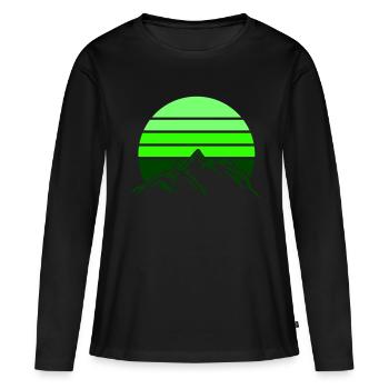 mountains mountains mountains - Women's Premium Organic Long Sleeve Shirt - black - Front - Julia (174cm)