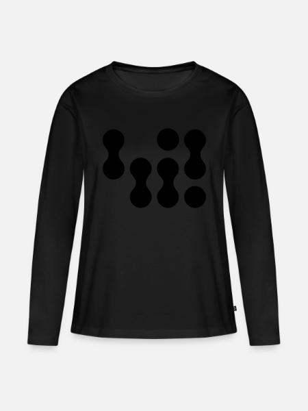 42 (weißer Text) - Frauen Premium Bio Langarmshirt - Schwarz