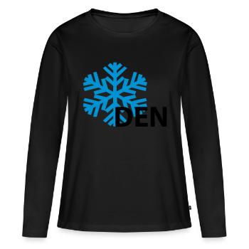 snowden - T-shirt manches longues Premium bio Femme - noir - Devant - Julia (174cm)