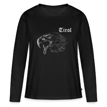 Tyrol - T-shirt manches longues Premium bio Femme - noir - Devant - Julia (174cm)