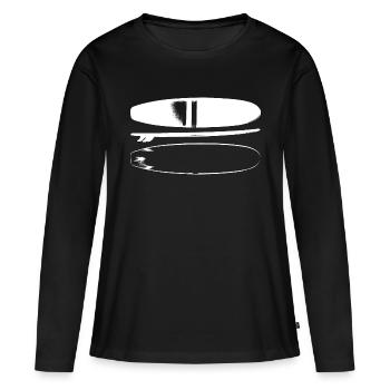 planche de surf - T-shirt manches longues Premium bio Femme - noir - Devant - Julia (174cm)