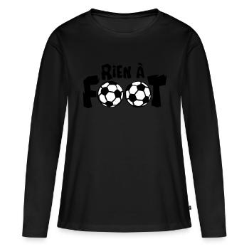 rien a foot ballon expression 1 2 - T-shirt manches longues Premium bio Femme - noir - Devant - Julia (174cm)