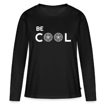 Lasst uns cool sein, cool sein, cool eiskalt sein, - Frauen Premium Bio Langarmshirt - Schwarz - Vorne - Julia (174cm)