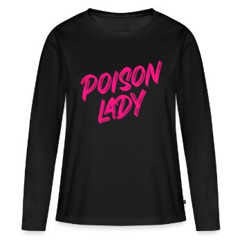 Poison Lady (rose) - T-shirt manches longues Premium bio Femme - noir - Devant - Julia (174cm)
