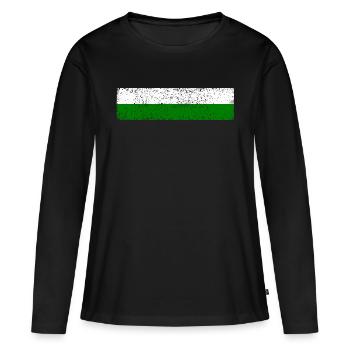 Styrie - VINTAGE Style Ray - T-shirt manches longues Premium bio Femme - noir - Devant - Julia (174cm)