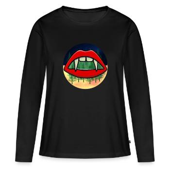 Montagnes des Carpates, Roumanie, Caucase, Suceurs de sang, Sang - T-shirt manches longues Premium bio Femme - noir - Devant - Julia (174cm)