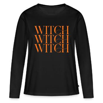 sorcière sorcière sorcière - T-shirt manches longues Premium bio Femme - noir - Devant - Julia (174cm)
