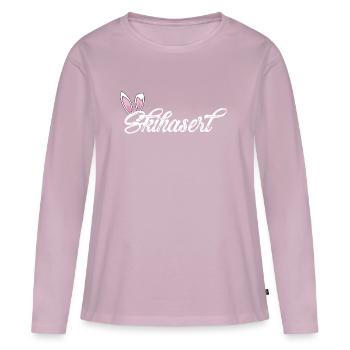 Skihaserl - Frauen Premium Bio Langarmshirt - Altrosa - Vorne - Julia (174cm)
