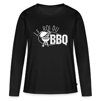 le roi du BBQ - Barbecue - T-shirt manches longues Premium bio Femme - noir - Devant - Julia (174cm)