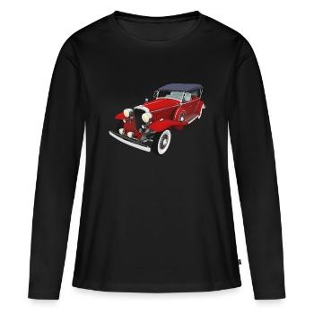Oldtimer, Auto, Automobil - Frauen Premium Bio Langarmshirt - Schwarz - Vorne - Julia (174cm)