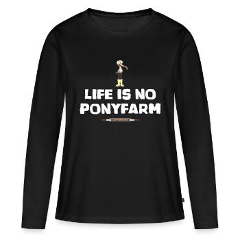 Licorne côtière Idiomes Proverbe - Anglais - T-shirt manches longues Premium bio Femme - noir - Devant - Julia (174cm)