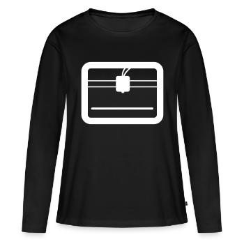 Imprimante 3D - T-shirt manches longues Premium bio Femme - noir - Devant - Julia (174cm)