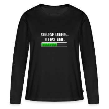 Sarcasme - T-shirt manches longues Premium bio Femme - noir - Devant - Julia (174cm)