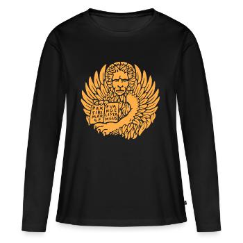 le symbole de Venise - T-shirt manches longues Premium bio Femme - noir - Devant - Julia (174cm)