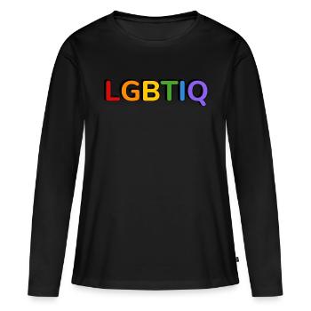 LGBTIQ rainbow colours - Pride Month - Women's Premium Organic Long Sleeve Shirt - black - Front - Julia (174cm)