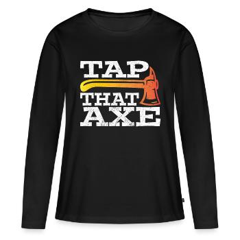 Axt Werfen Axt Werfer Axt Geschenk - Frauen Premium Bio Langarmshirt - Schwarz - Vorne - Julia (174cm)
