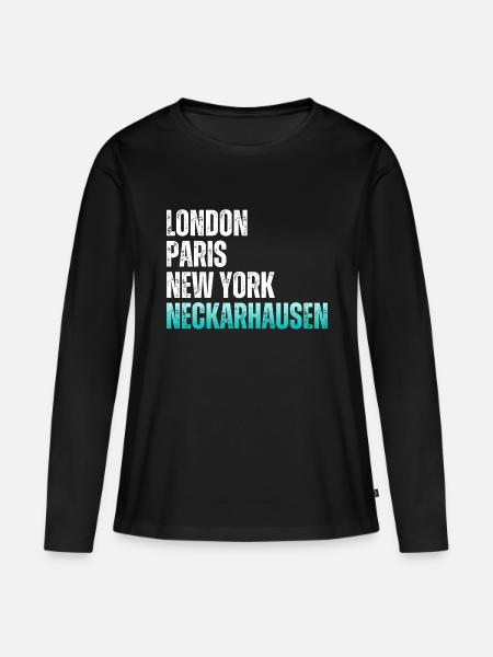 Neckarhausen Nürtingen - Frauen Premium Bio Langarmshirt - Schwarz