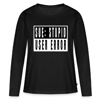 hacking code hacking coding coding computer quote - Frauen Premium Bio Langarmshirt - Schwarz - Vorne - Julia (174cm)