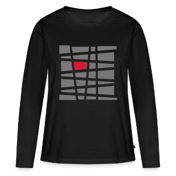 art - T-shirt manches longues Premium bio Femme - noir - Devant - Julia (174cm)