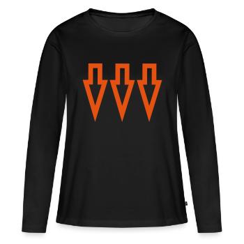 Arrow - Women's Premium Organic Long Sleeve Shirt - black - Front - Julia (174cm)