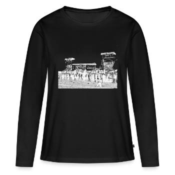 sound system 12 - T-shirt manches longues Premium bio Femme - noir - Devant - Julia (174cm)