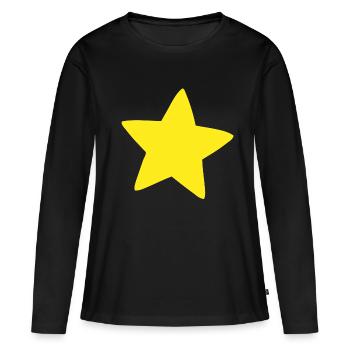 Steven Universe Star - Frauen Premium Bio Langarmshirt - Schwarz - Vorne - Julia (174cm)